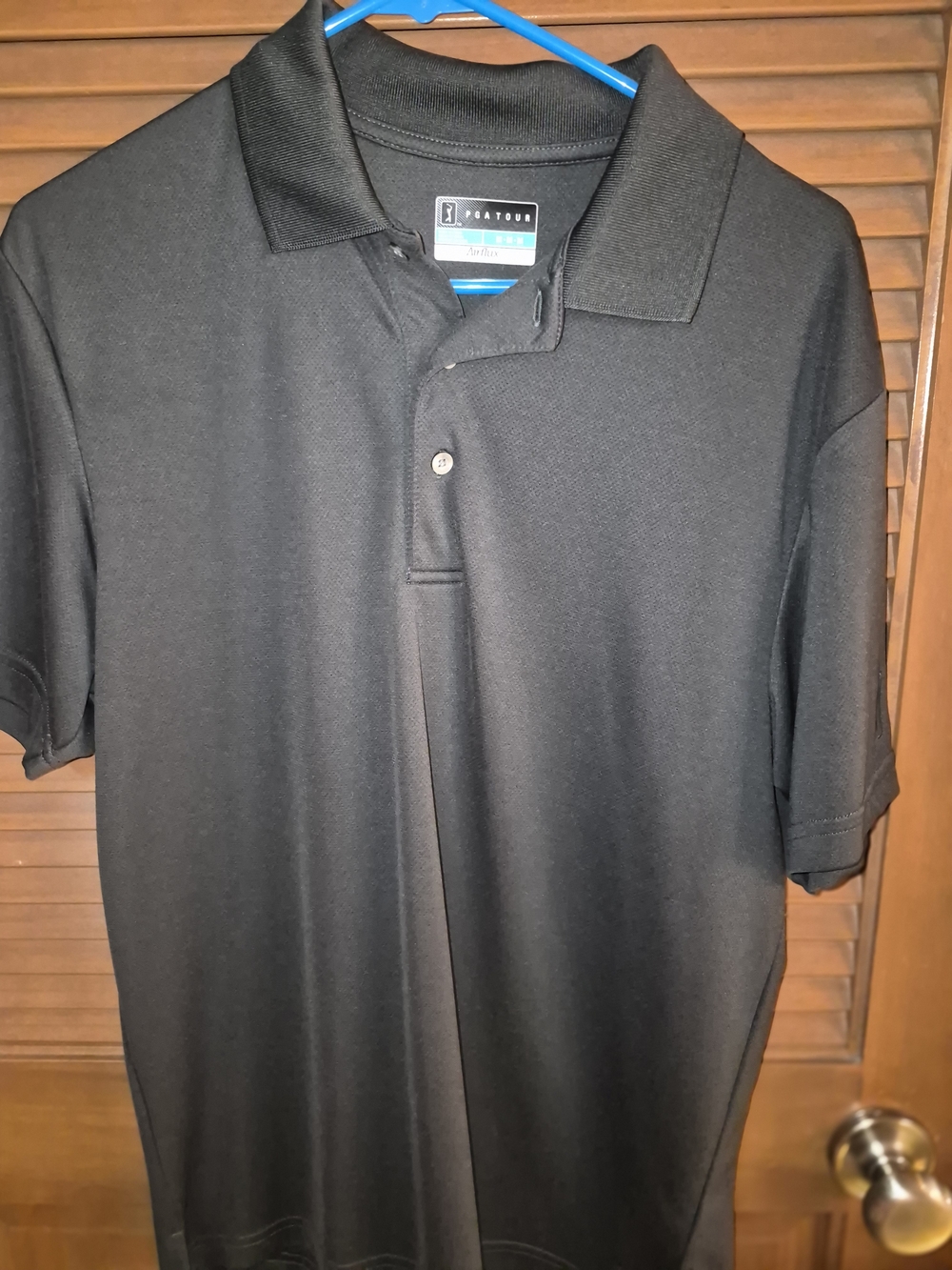 PGA Tour Black Men's Polo Shirt